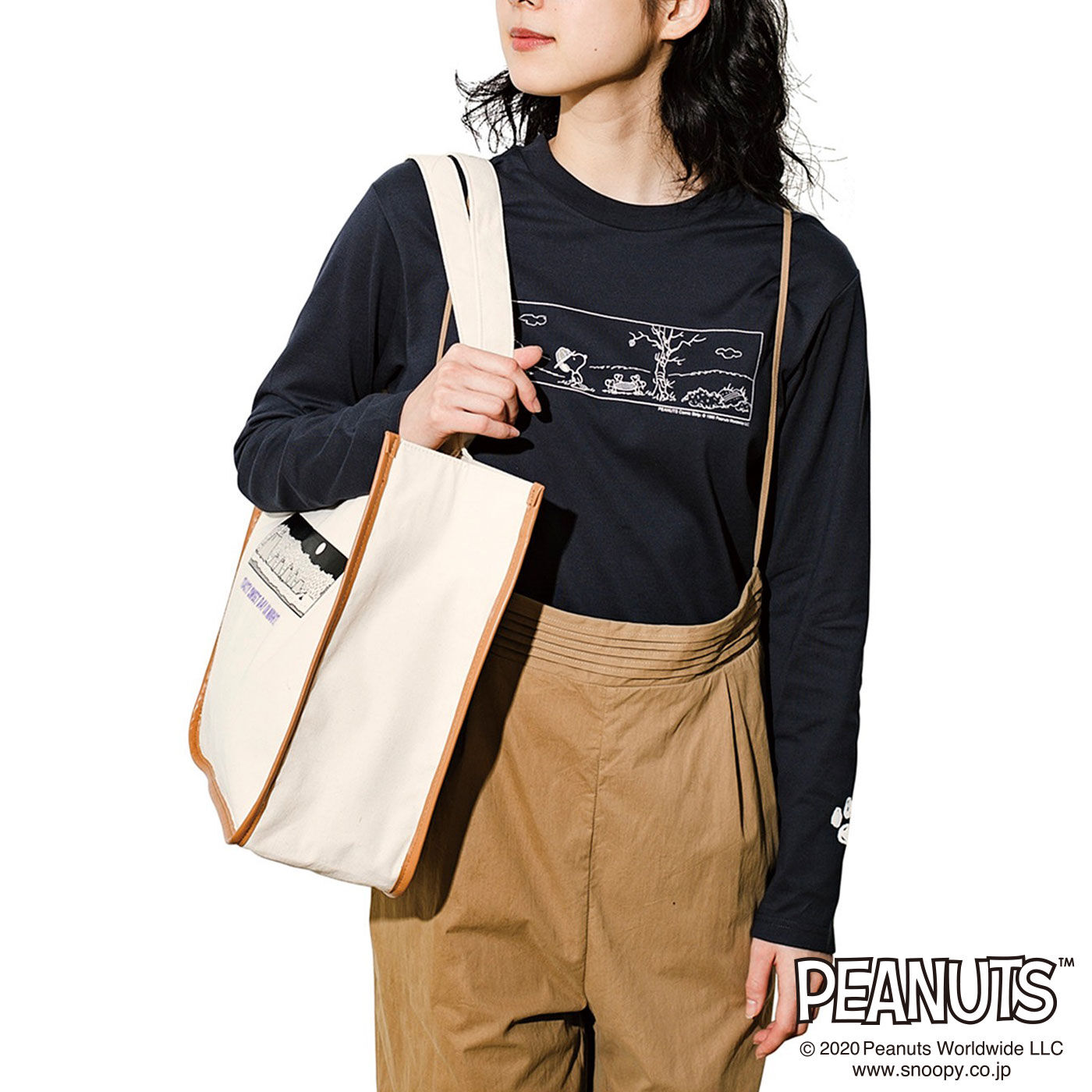 WEB限定お買い得商品 | ＰＥＡＮＵＴＳ１コマ漫画の綿麻バッグ
