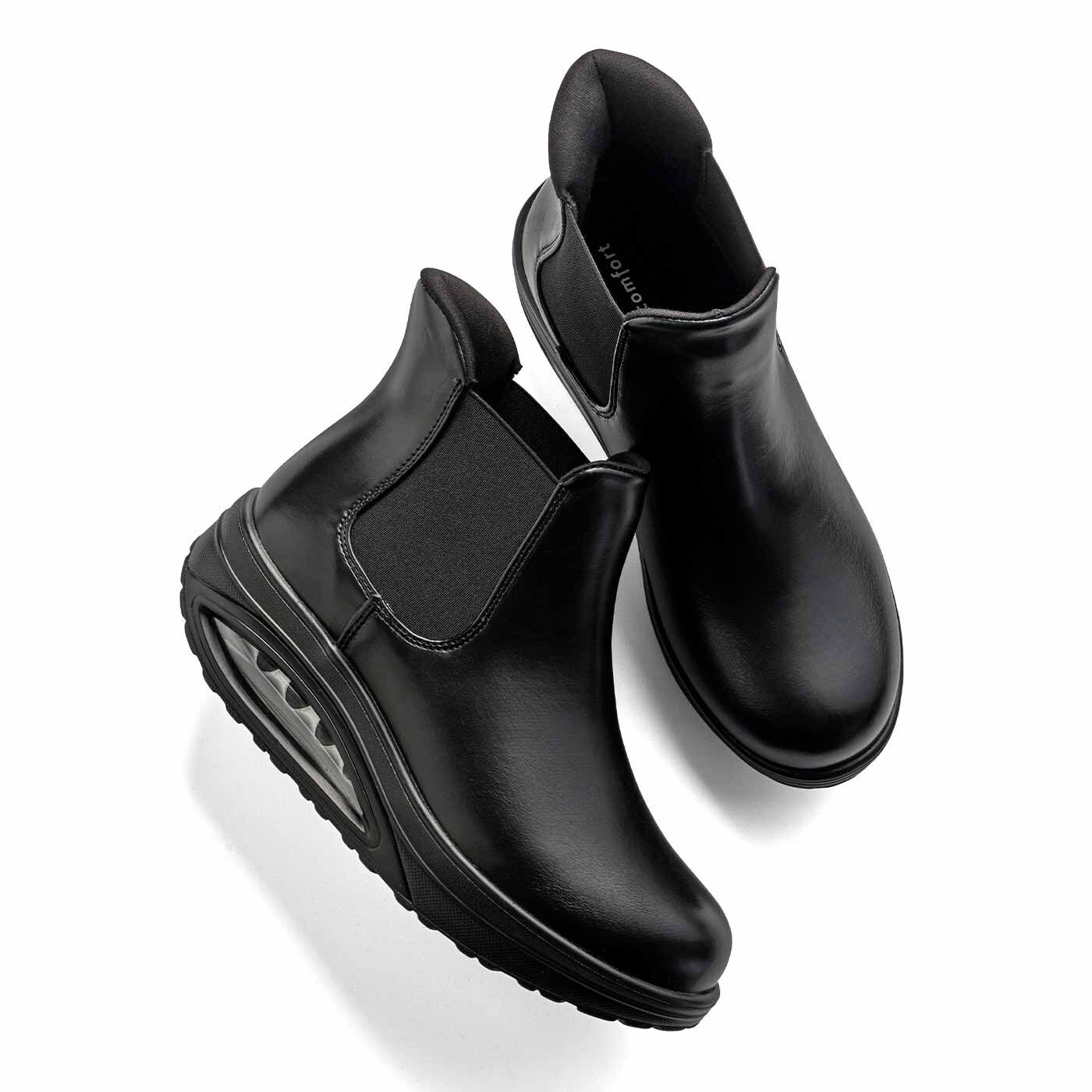 Real Stock | カーブソールブーツ〈ＢＫ〉リブイン