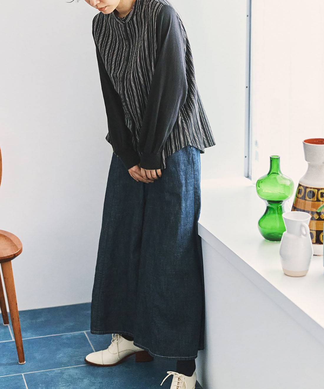 and myera|and myera 袖だけニットブラウス
