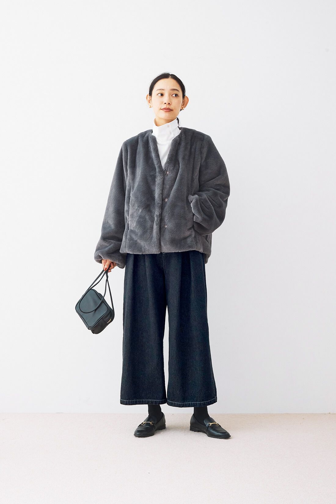and myera|and myera フェイクファーで作ったジャケット