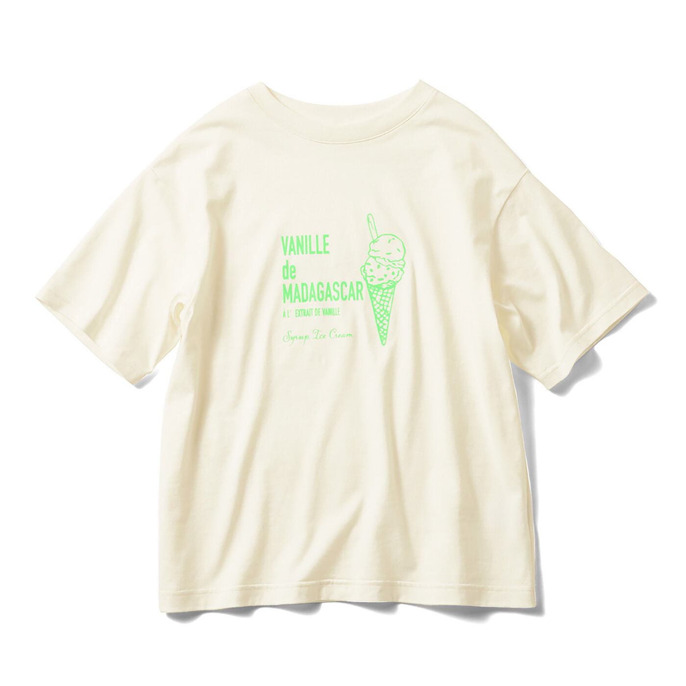 シロップ. 特急便 | フロッキープリントＴシャツ〈ＷＨ〉