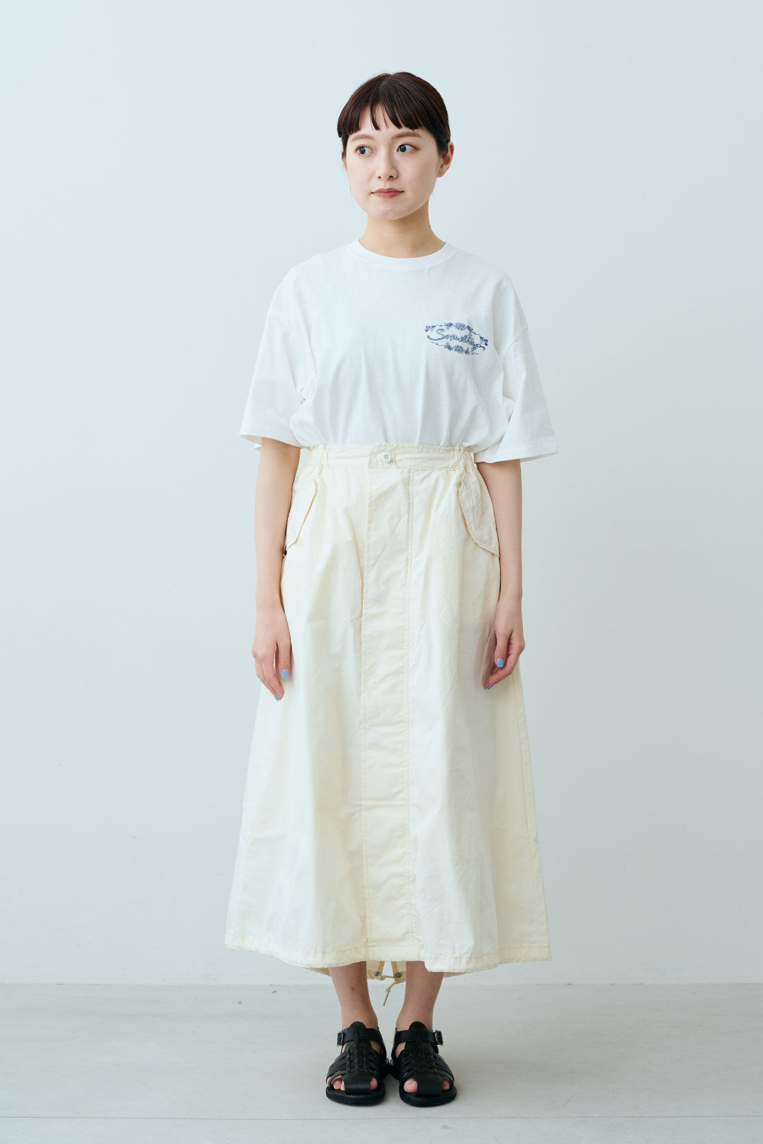 fashion special|【WEB限定・特急便】MEDE19F 〈SELECT〉 【ALPHA】 モッズミリタリースカート|モデル身長：163cm