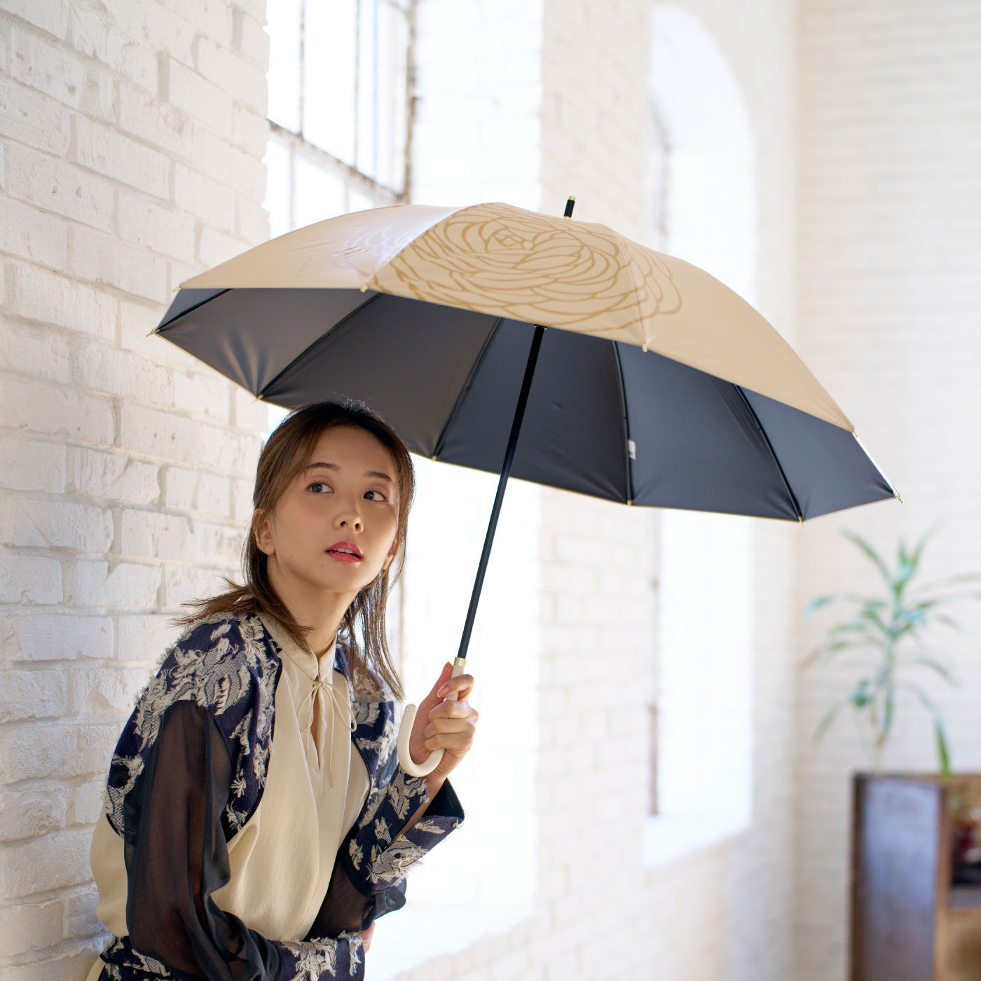 FELISSIMO PARTNERS | mabu 大輪の花咲く ショートタイプ 遮光傘