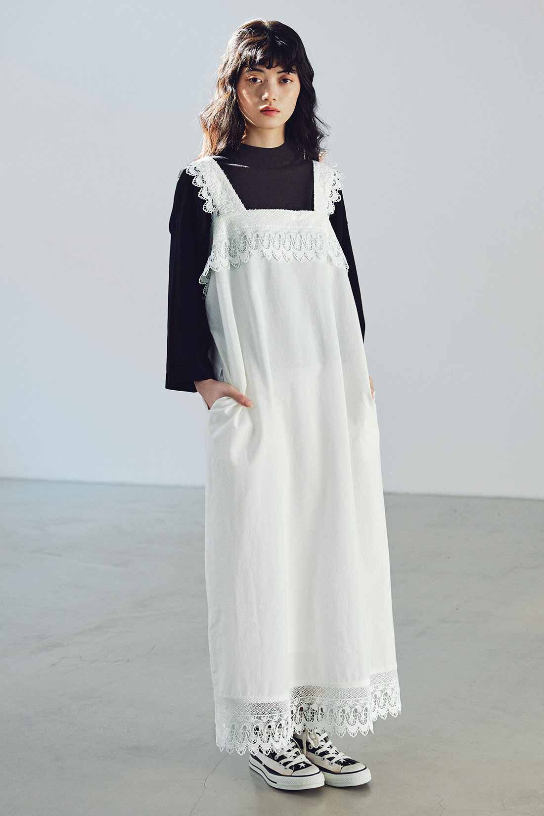 MEDE19F|MEDE19F　Boutique888さんコラボ レース遣いワンピース〈オフホワイト〉