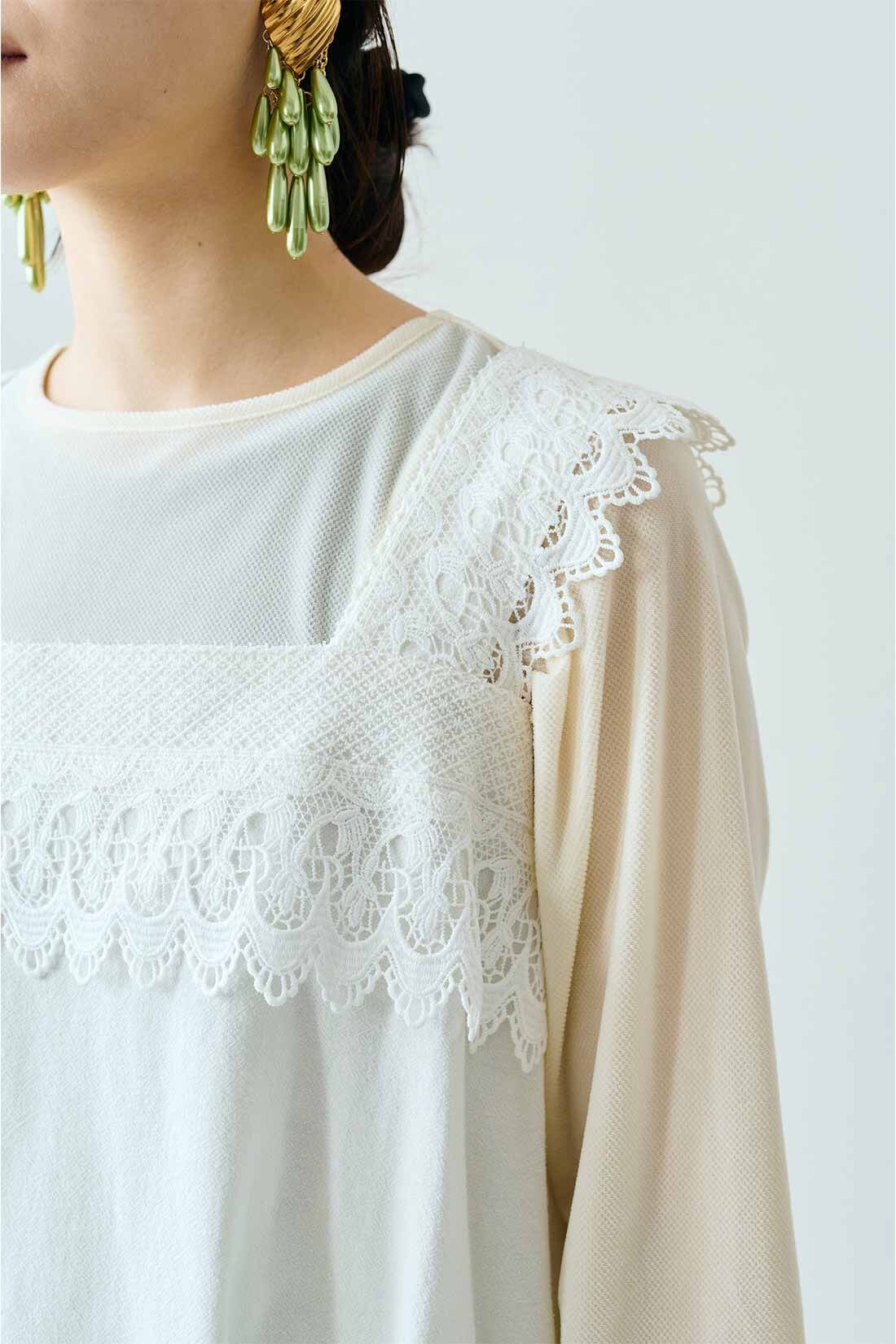 MEDE19F|MEDE19F　Boutique888さんコラボ レース遣いワンピース〈オフホワイト〉