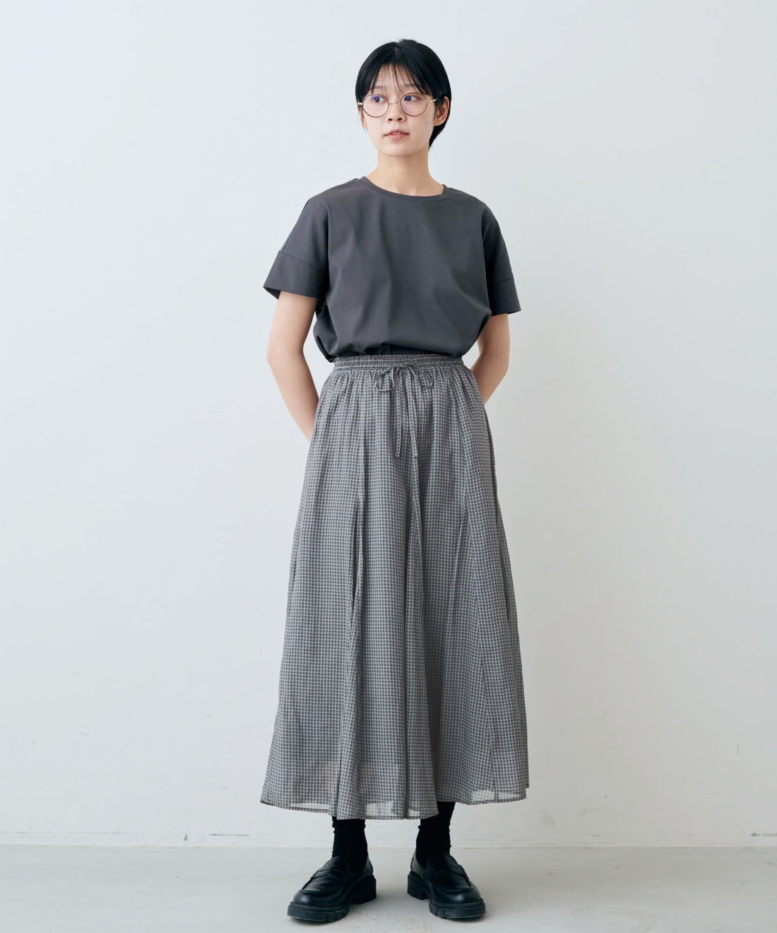 THREE FIFTY STANDARD|汗じみ軽減加工 ダブルスリーブ Tシャツのコーディネート