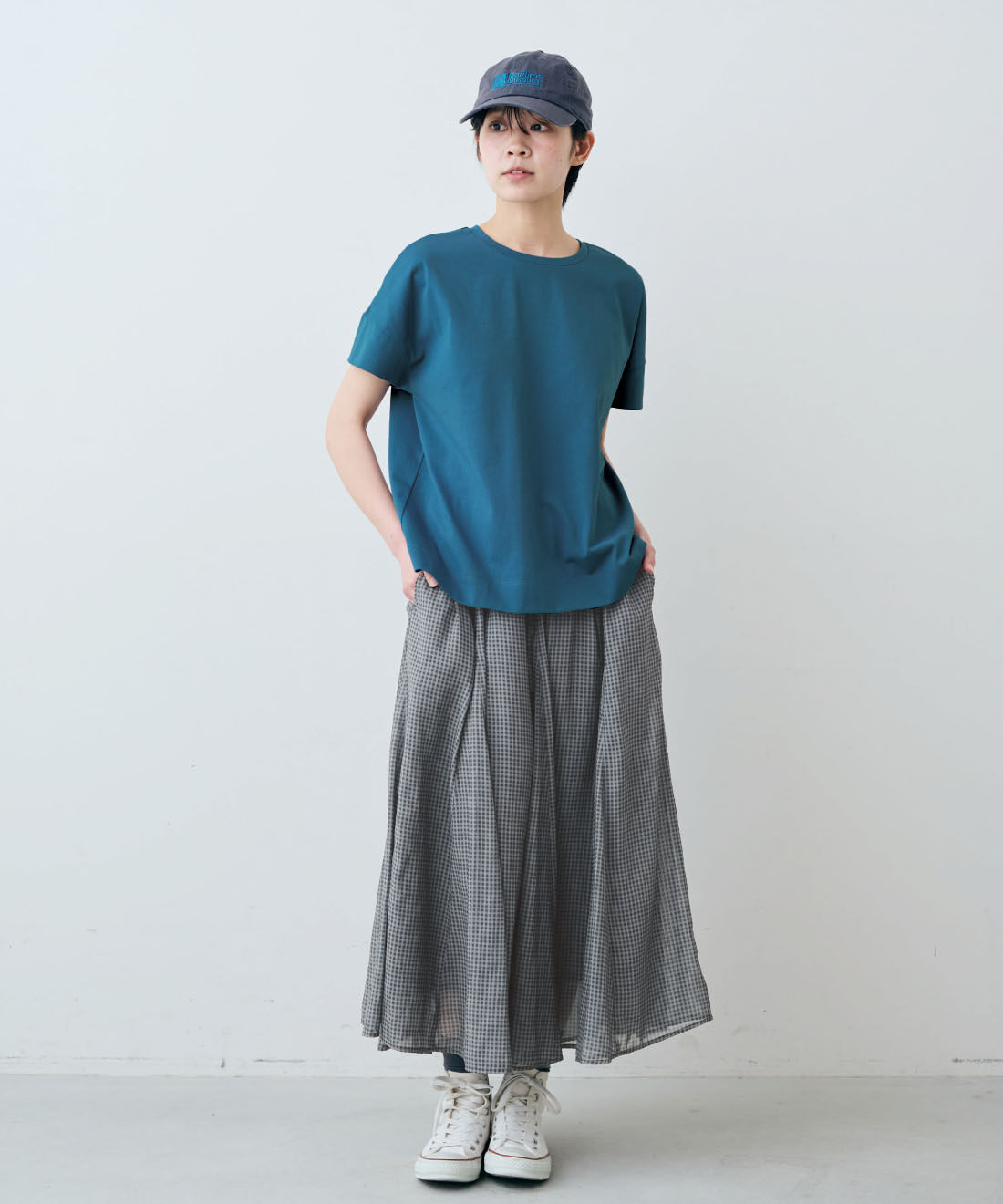 THREE FIFTY STANDARD|汗じみ軽減加工 ダブルスリーブ Tシャツのコーディネート