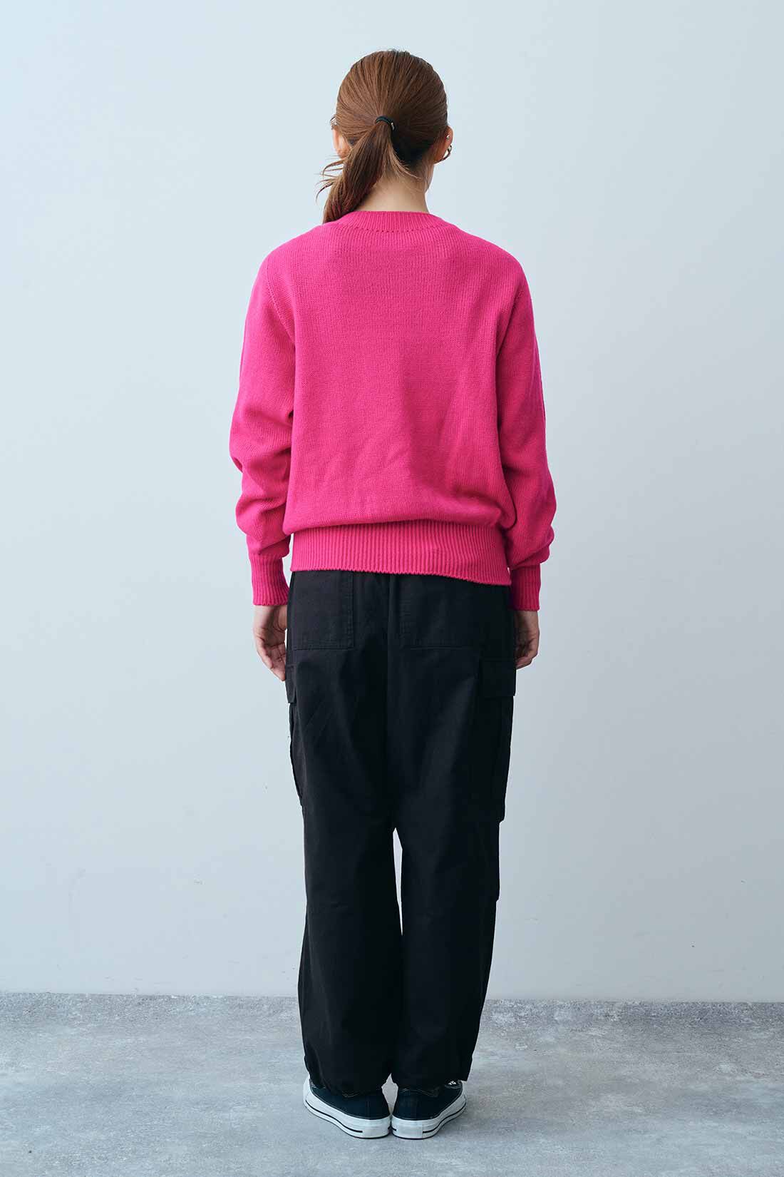THREE FIFTY STANDARD|カラーニットセーターＰＫ　ＴＦＳのコーディネート