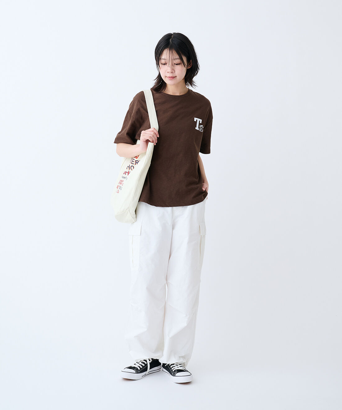THREE FIFTY STANDARD|PEANUTS スヌーピー＆フレンズ リネン プリントTシャツのコーディネート