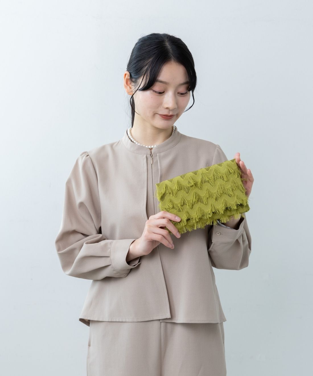 L'AMIPLUS|ラミプリュス　数珠やパールネックレスを入れられる　お札ストック袱紗（ふくさ）ポーチの会