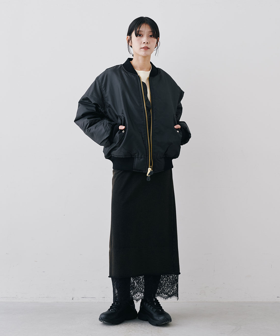 フェリシモファッションニュース|【ROTHCO】フライト ジャケット MA-1 【WEB LIMITED ITEMS】|モデル身長：163cm