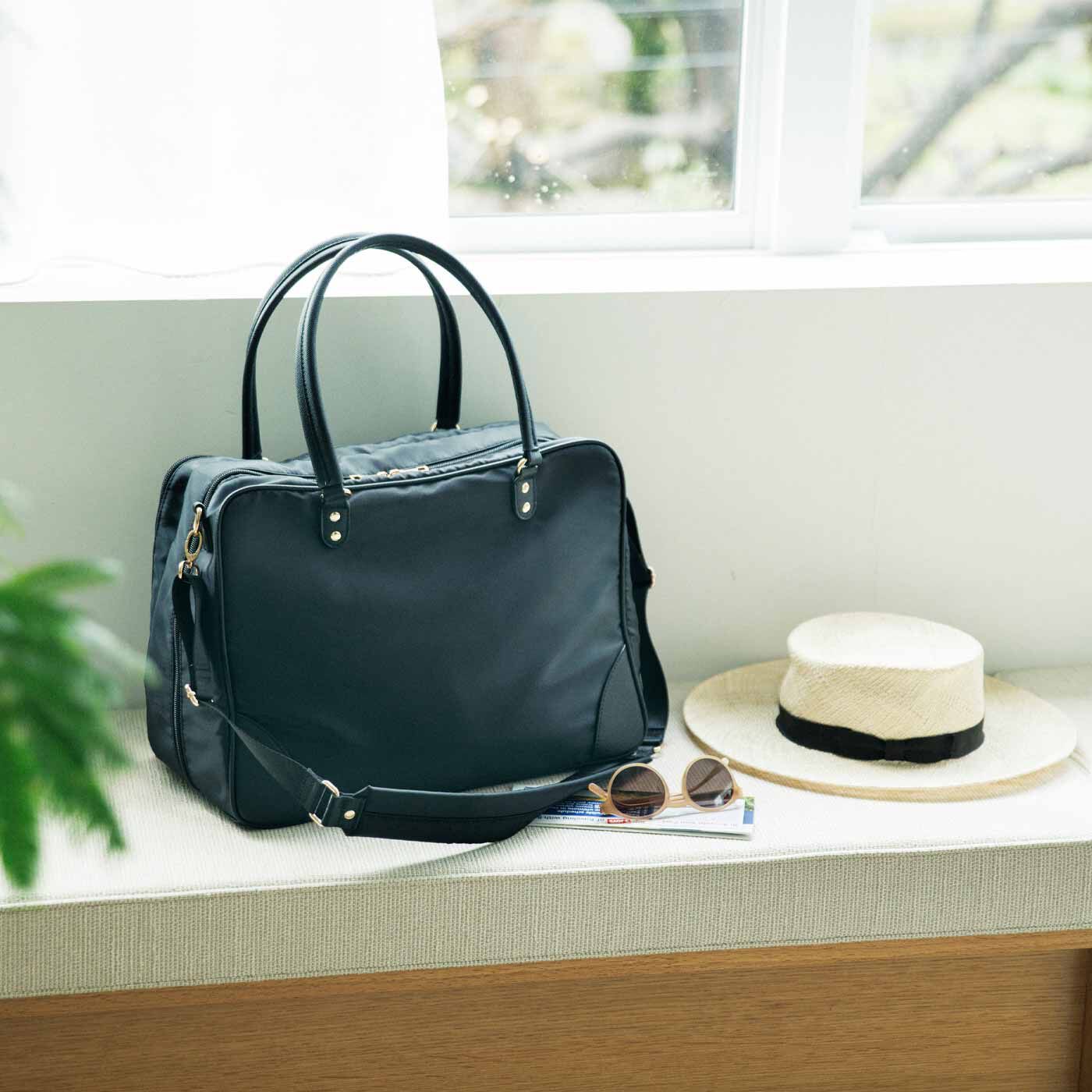 フェリシモギフトショップ | Ｌ＋きれいめ上品なガバッとトラベルボストンＢＫ