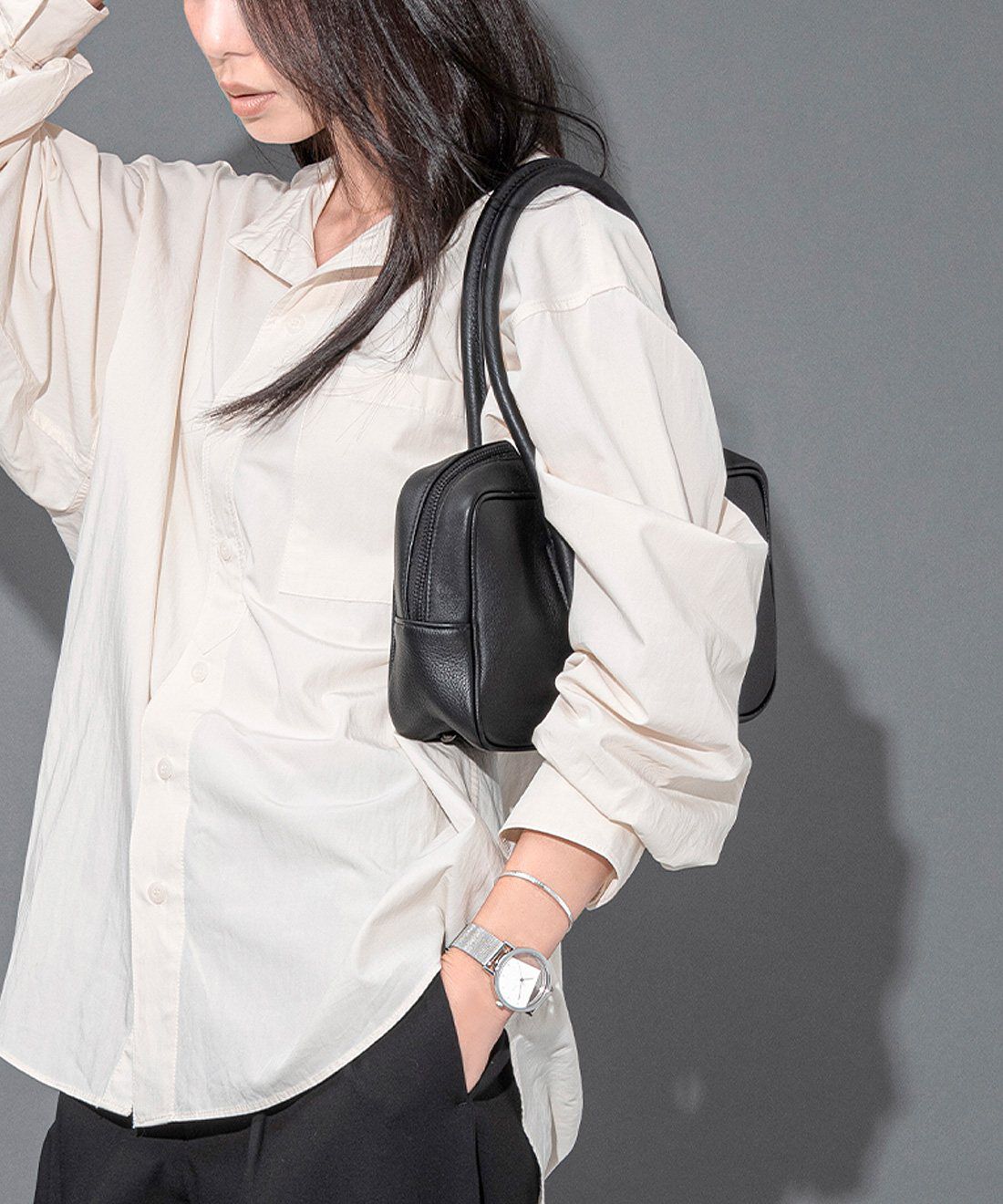 フェリシモギフトショップ|KLON LEATHER BAG SQUARE BOSTON MINI BLACK
