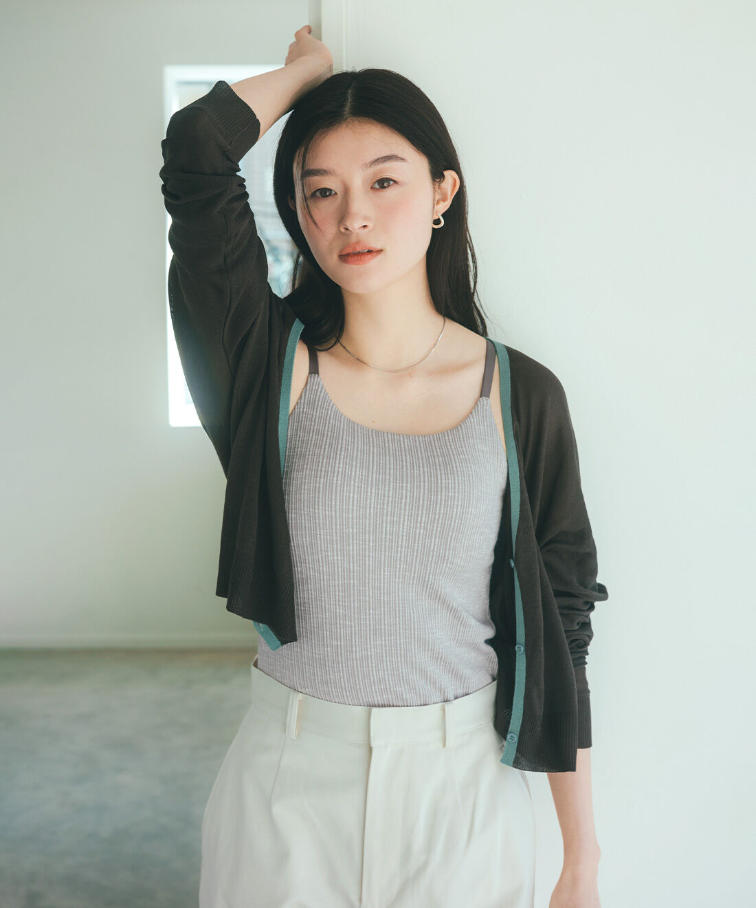 flufeel|ランダムリブですらり細見え 伸びやかにフィット 快適心地のブラキャミソールの会