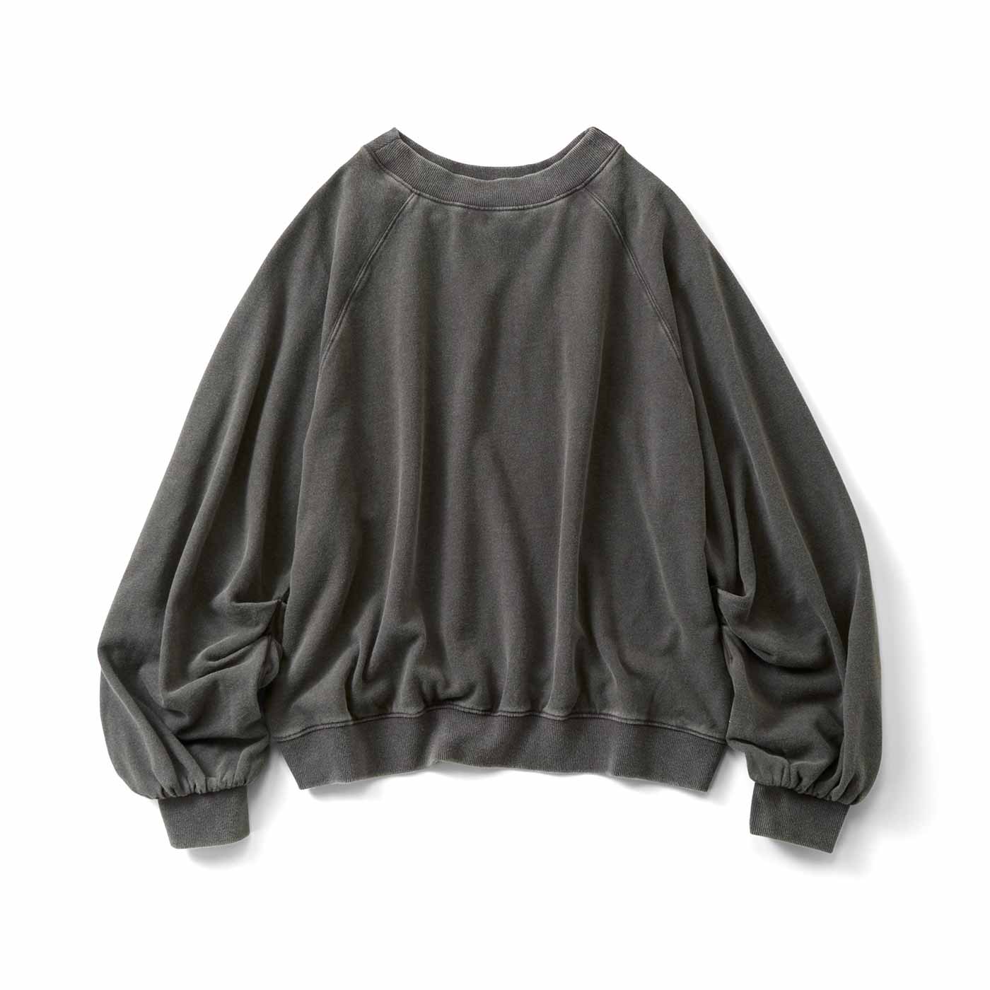 IEDIT|ピグメント袖タックプルオバー〈ＢＫ〉ＩＥ