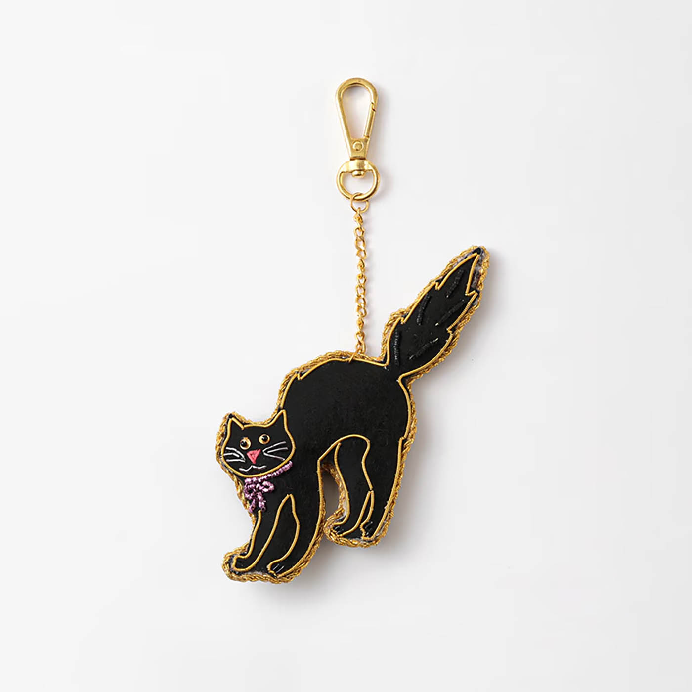 mensha!|ザリ刺しゅうキーホルダー〈やんのか猫〉