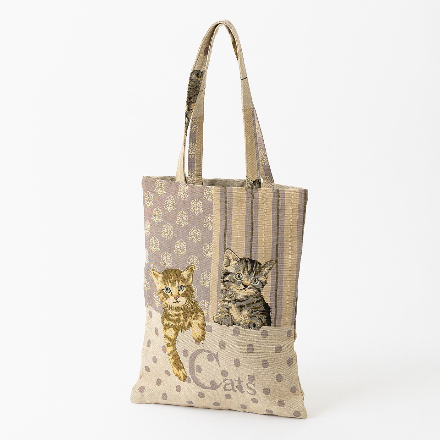 フェリシモの雑貨Kraso［クラソ］|Purr Purr ジャカード織トートバッグ02.Purple
