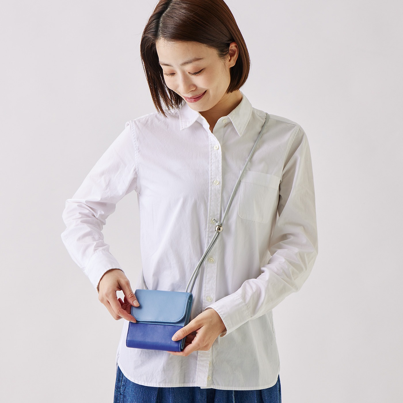 C.C.P|LITALICO&times;C.C.Pネックウォレット〈フレッシュブルー〉