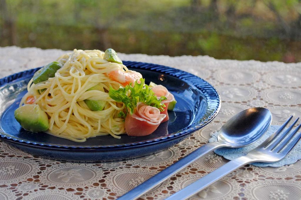 黄色(かぼす)そうめんのアレンジレシピ